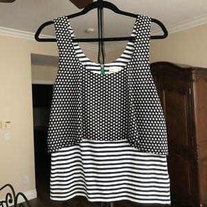 MEADOW RUE THROUGHWAY LAYERED TANK STRIPES FLORAL